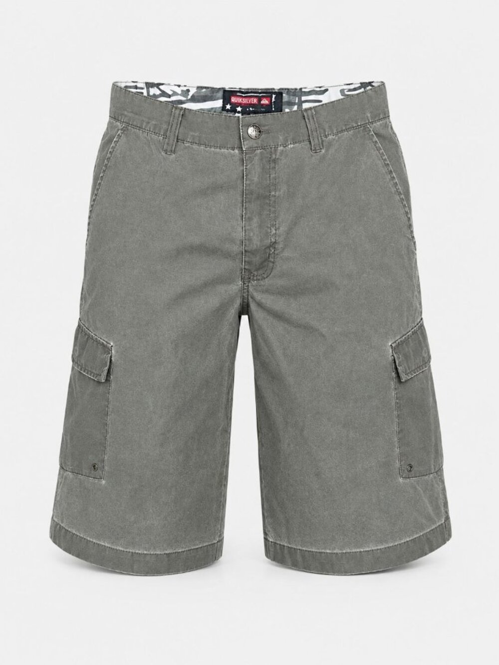 Quiksilver Boys Size 30 Gray Cargo Shorts Classic Fit Surf Skate Outdoor Style